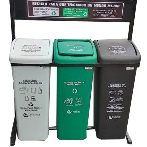 Punto Ecológico De 55 Lts 3 Puestos