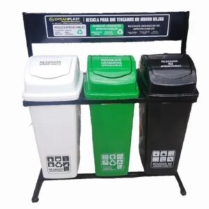 Punto Ecológico De 35 Lts 3 Puestos