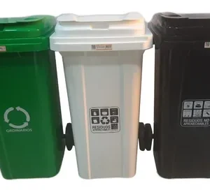 Contenedores De 120 Litros Con Ruedas De Colores Surtido X Unidad