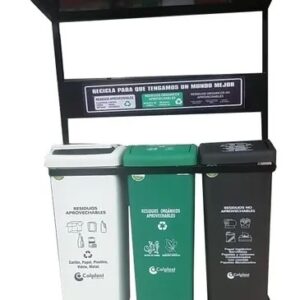 Punto Ecologico De 55 Litros Con Techo