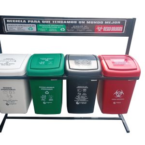 Punto Ecológico De 36 Lts 4 Puestos